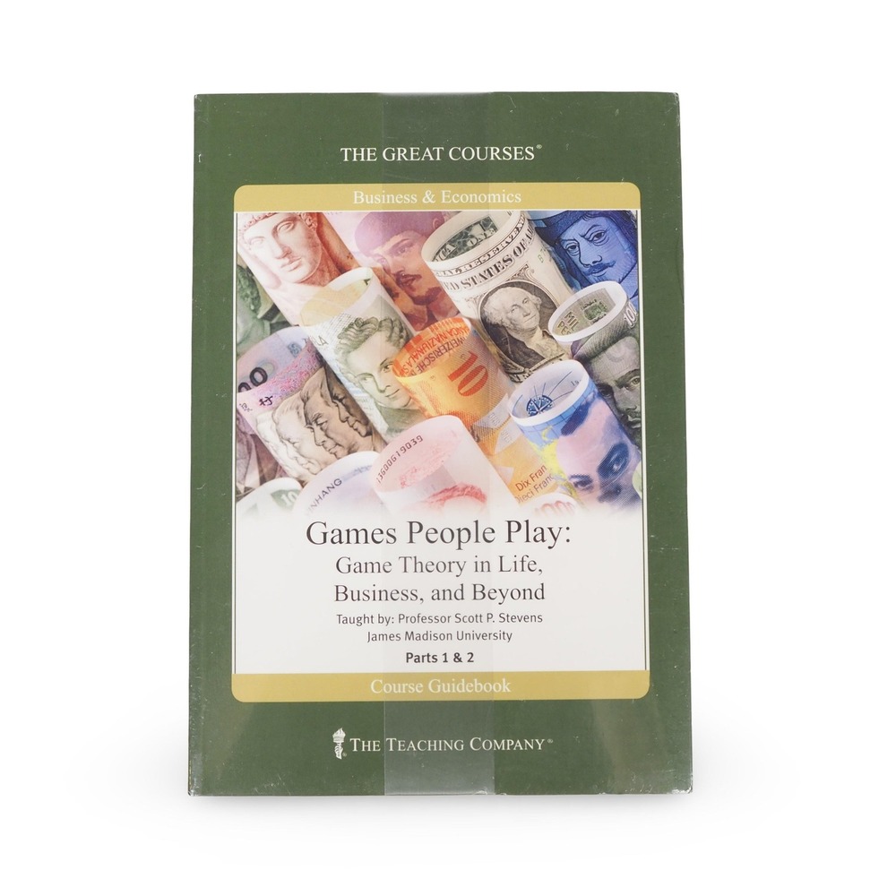 The Great Courses Games People Play Game Theory Parts 1 & 2 DVD Guidebook NEW